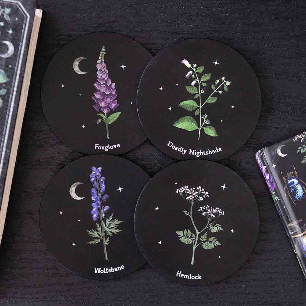 Something Different - Poisonous Plants Set Sous verre ensemble - Multicolore